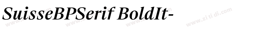 SuisseBPSerif BoldIt字体转换